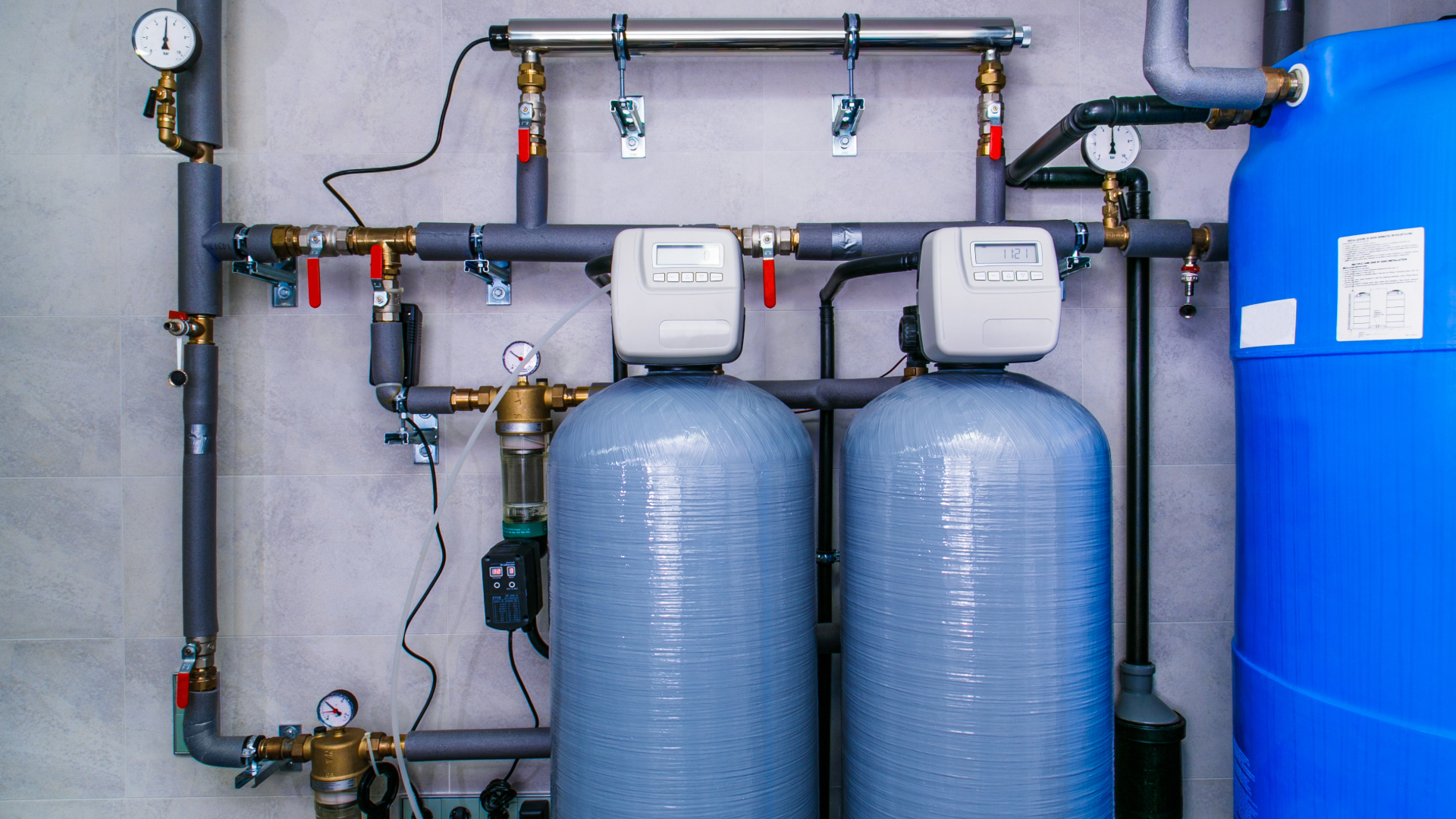 Water treatment system installed by NDL Plumbing and Electrical Services in the Rochester, New York area